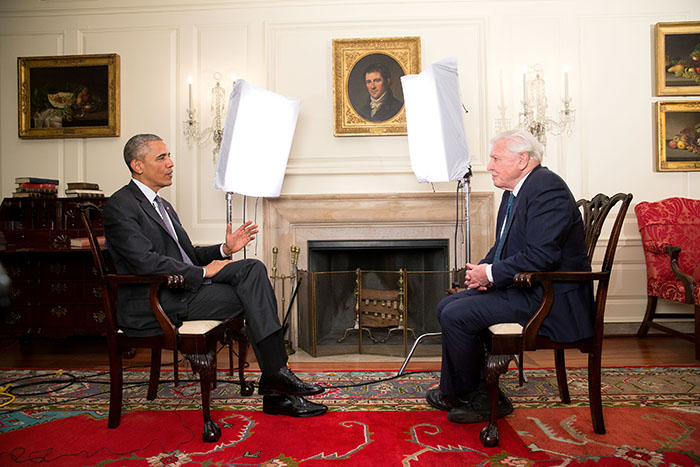 ABD Başkanı Barack Obama ve Sir David Attenborough söyleşiyor