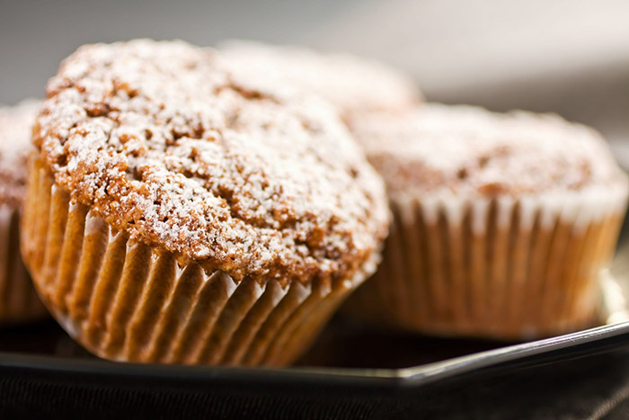 Muffin Tam tahıllı ürünlere prebiyotik lif eklemek lif açığını kapatıyor