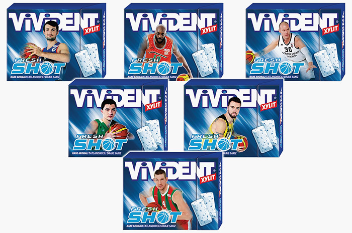 Basketbolun yıldızları yepyeni Vivident “Fresh Shot” paketlerinde